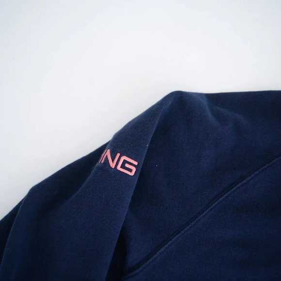 Vintage Ping Golf Collection Navy Zip Up 80% Pima Cotton Sweater XXL - Picture 11 of 13
